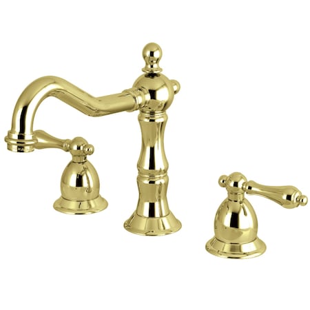KS1972AL 8 Widespread Bathroom Faucet, Polished Brass
